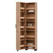 Mobile Portascarpe Visby, Scarpiera 10 Ripiani, 46x33x185h cm Marrone Rovere Nodi