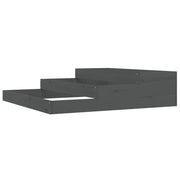 Fioriera rialzata per piante e fiori terrazza giardino 107 x 107 x 27 cm legno massello di pino grigio 02_0037295