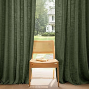 Tessuto di tende in lino 300B x 245H cm - Tende semitrasparenti - Tende con effetto onda - Tende con anelli o ganci - Lavabili in macchina - Decorazione comoda per le finestre