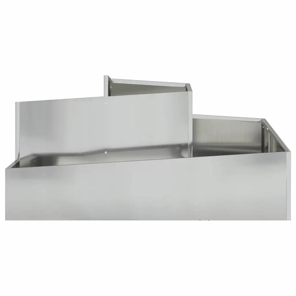 Vaso da giardino Argento 100 x 100 x 50 cm Acciaio zincato 873590