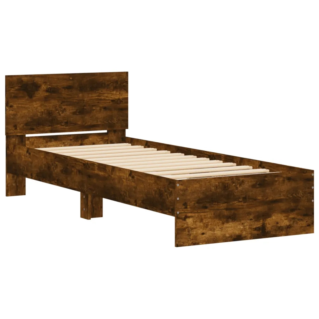 Giroletto con Testiera Rovere Fumo 90x190 cm Legno Multistratocod mxl 110499