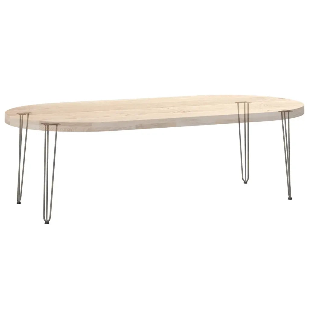 Gambe a forcina per tavoli consolle 4 pz in acciaio naturale 72 cm in acciaio massiccio 4012447