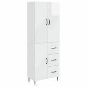 Set di armadi 2 pcs Bianco Lucido 66 x 34,5 x 89,5 cm