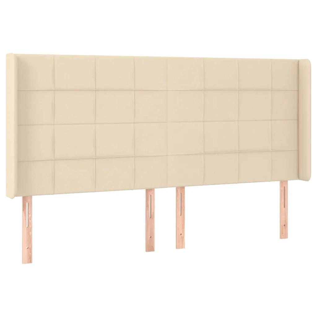 Letto a Molle con Materasso e LED Crema 180x200 cm in Tessuto 3138338