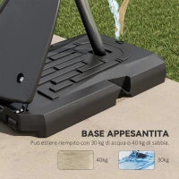 Canestro Basket in Acciaio, Regolabile in Altezza e portatile con Tabellone e Ruote, 107x70cm, Nero e rosso