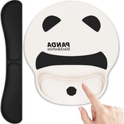 Impianto di sostegno per la mano ergonomico Panda | Mattoncino per il comfort per il polso con rivestimento in gomma e cuscino di gomma | Supporto antiscivolo per tastiera per ufficio e giochi