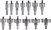 Set di seghe per metallo con 13 pezzi in TCT - corone da foratura in acciaio inossidabile - punta da foratura per metallo - per acciaio inossidabile - ferro - rame - plastica - legno - diametro 16 mm a 53 mm