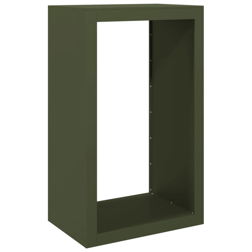 Portalegna 60 x 40 x 100 cm acciaio verde 02_0043721