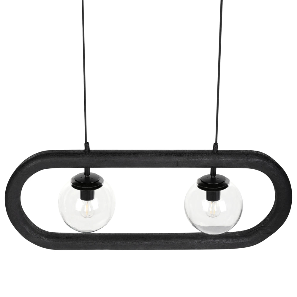 Lampada a sospensione Paralume in legno di mango nero Plafoniera in stile industriale Boho Accessori per la casa Fatti a mano