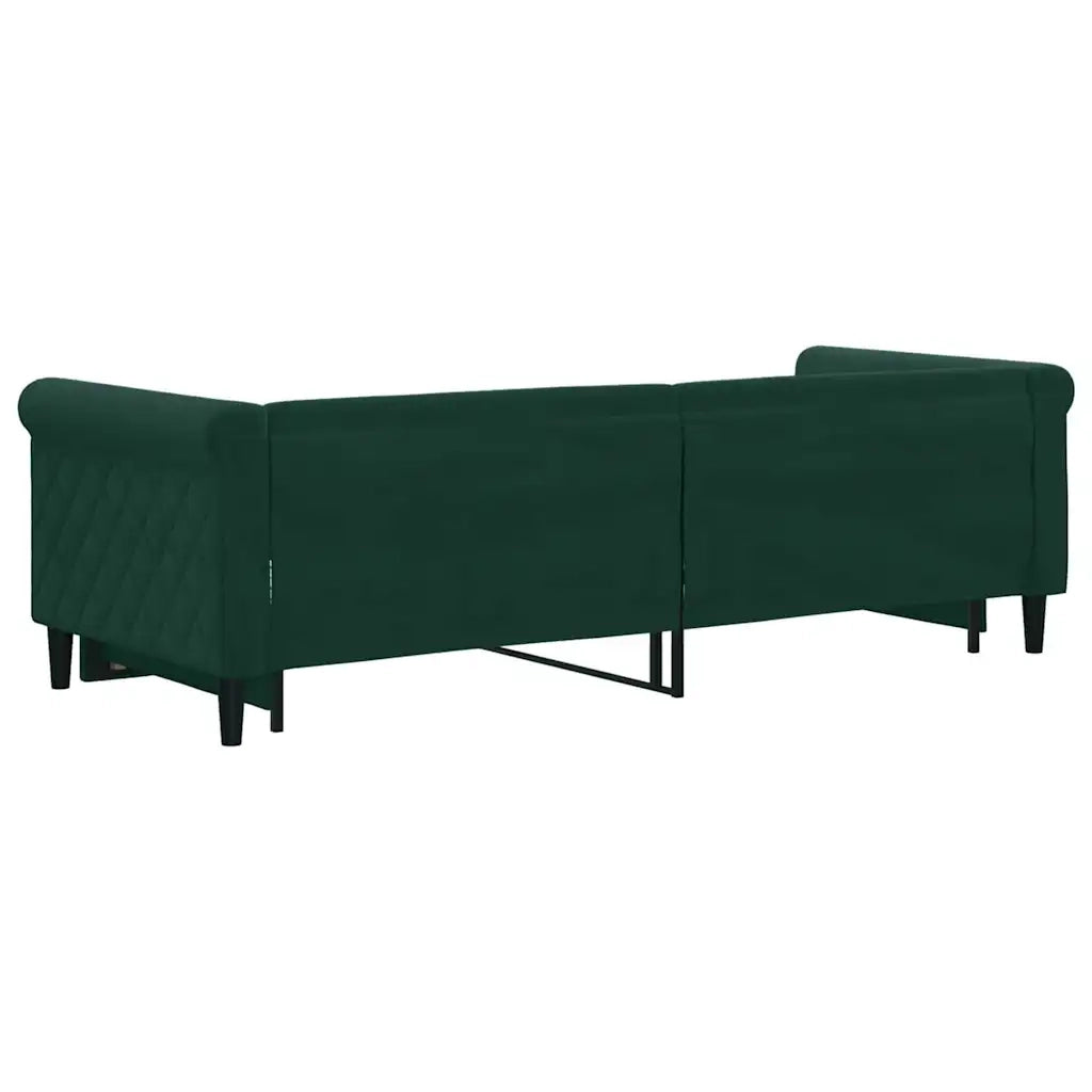 Divano Letto con Letto Estraibile-Sofa Letto-Daybed Verde Scuro 80x200cm Velluto 611137