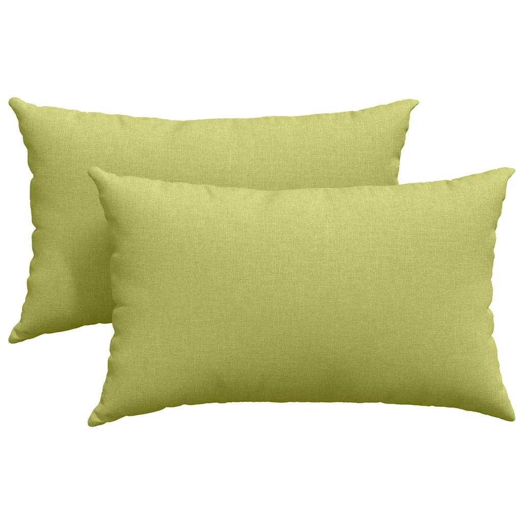 Cuscini da Divano 2 pcs Verde chiaro 50 x 30 cm Tessuto