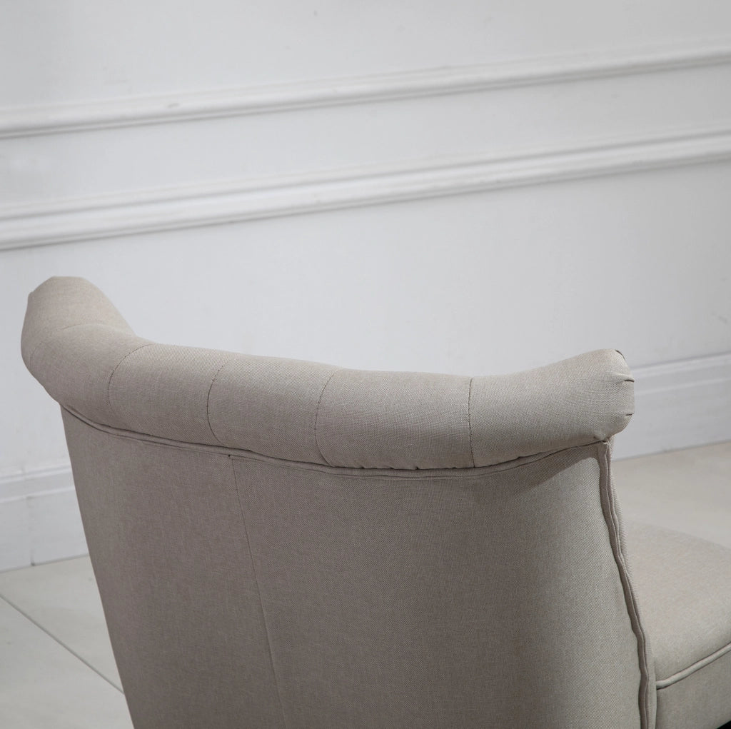 Poltrona relax 67 x 67 x 78 cm beige – stile vintage, senza materasso