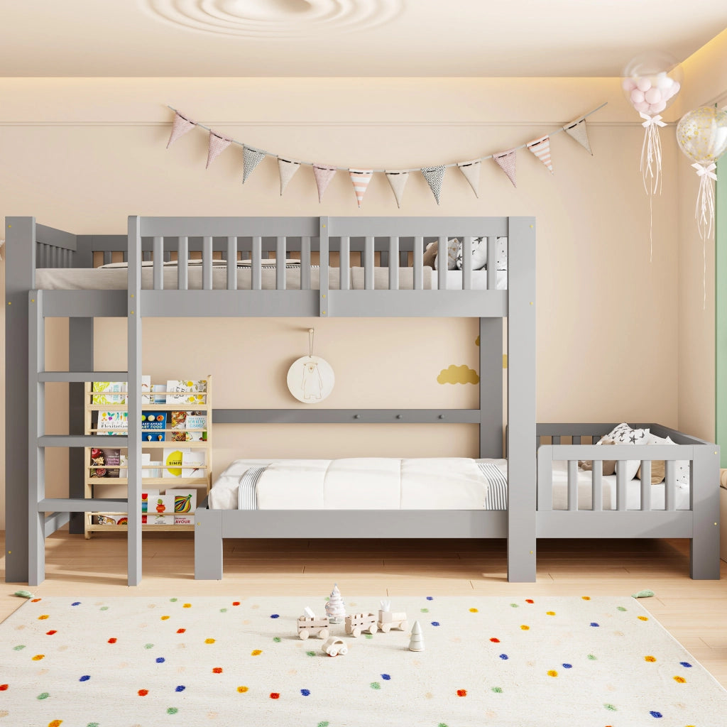letto modulare in legno grigio 104 x 215 cm