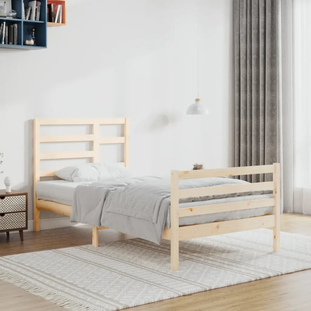 Giroletto-Struttura Letto in Legno Massello 90x200 cm 494688
