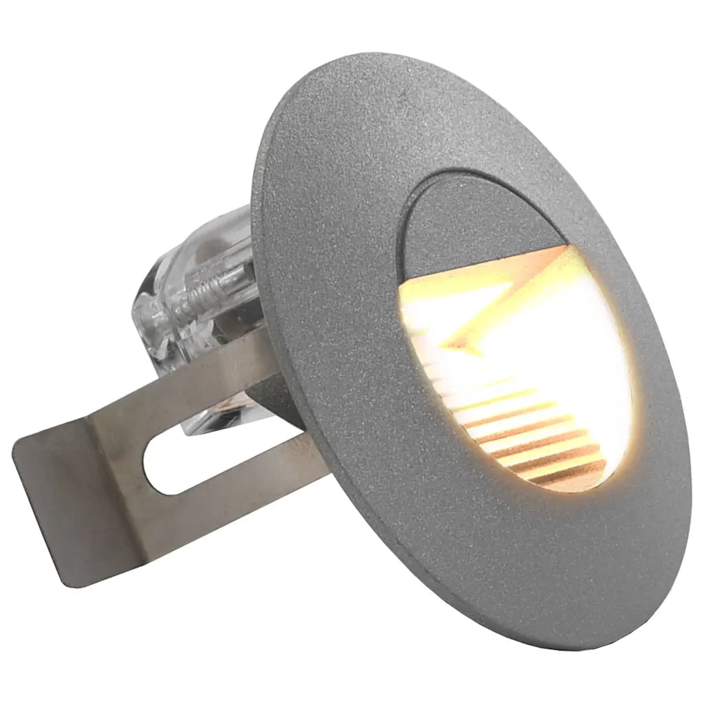 Lampade da Parete da Esterno a LED 6 pz 2 W Argento Rotonde 45655