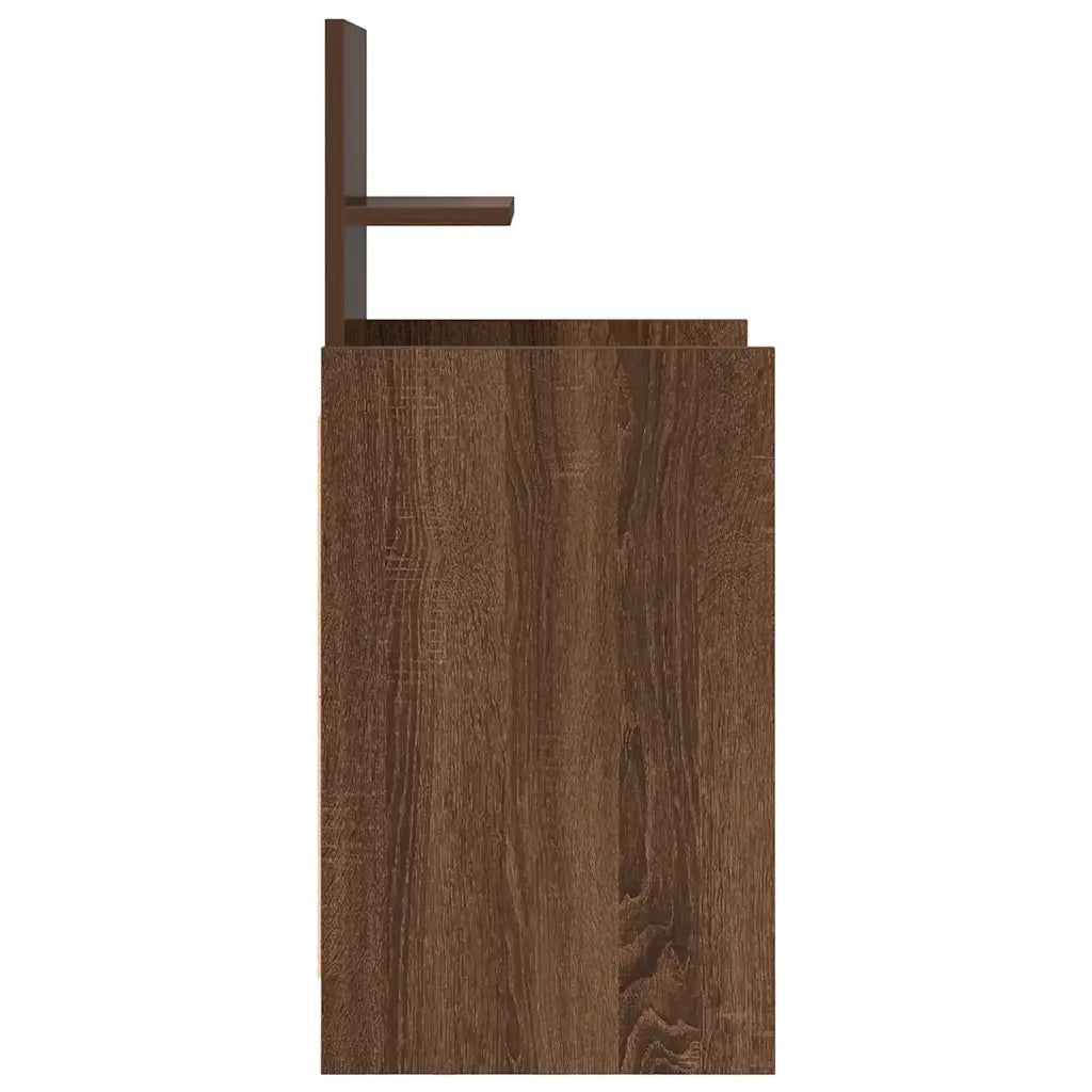 Comodino con 2 Cassetti Rovere Marrone 38x34x80 cm 861367