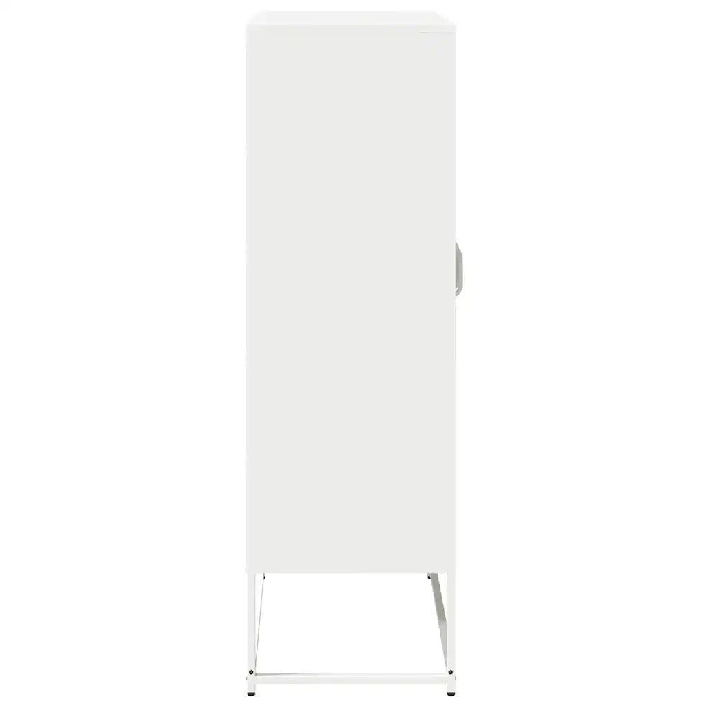 Credenza Bianca 68x39x123 cm in Acciaio 853361