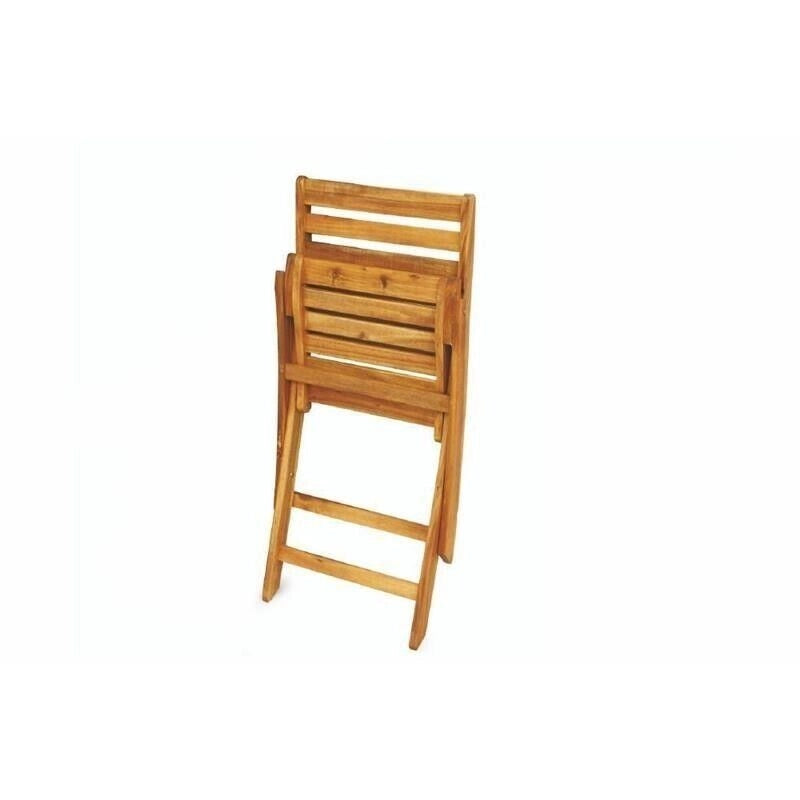 SET 2 SEDIE PIEGHEVOLE IN LEGNO DI ACACIA 50 X 43 X H 83 CM