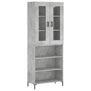 Buffet credenza cassettiera armadio mobile contenitore organizer cucina soggiorno salotto alto 69,5 x 34 x 180 cm legno ingegnerizzato grigio 02_0034573