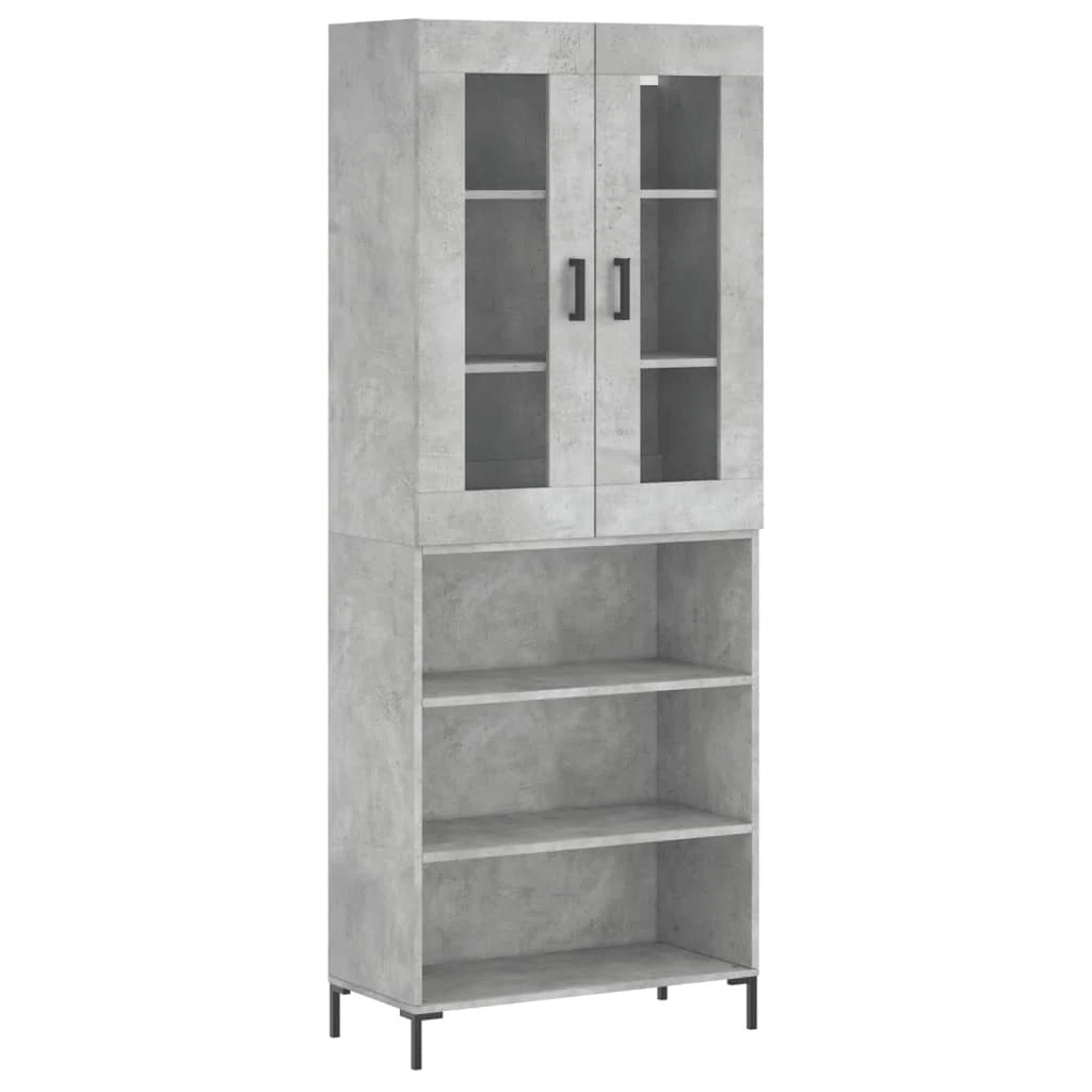 Buffet credenza cassettiera armadio mobile contenitore organizer cucina soggiorno salotto alto 69,5 x 34 x 180 cm legno ingegnerizzato grigio 02_0034573
