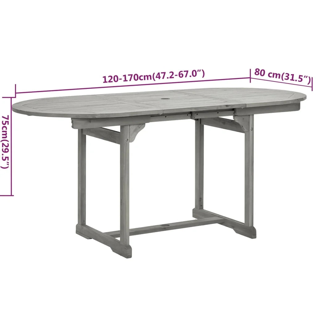 Set da pranzo da giardino 5 pezzi mobili da esterno legno massello di acacia 02_0013744