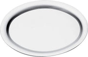 Piatto di servizio ovoidale in acciaio - Lunghezza 23 cm - Larghezza 18 cm
