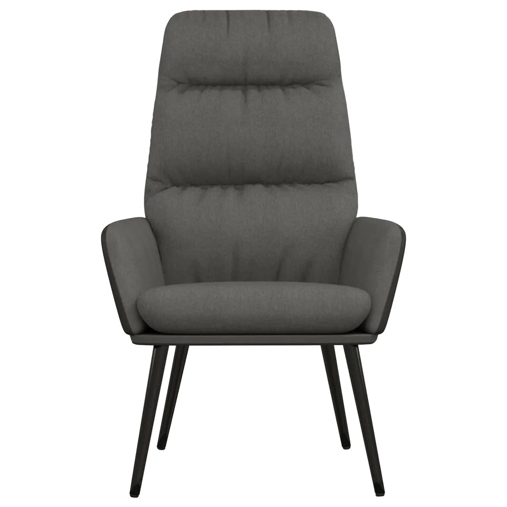 Sedia Relax Grigio Scuro in Tessuto 341120