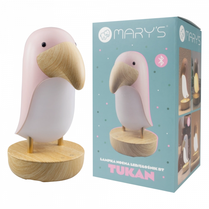 Mary's Lampada Notte Tukan RGBW Bluetooth Rosa 2,7W