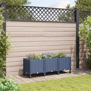 Vaso da Giardino con Ruote Blu Grigio 120 x 40 x 48 cm PP 3423048