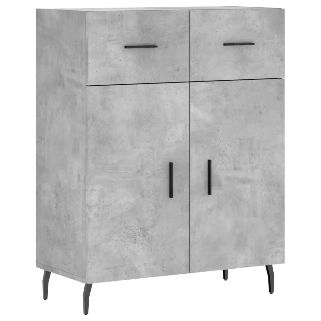 Credenza Grigio Cemento 69,5x34x90 cm in Legno Multistrato 828000