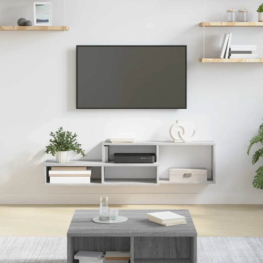 Supporto per TV aparete-Mensole a Muro 120x25x28,5cm Legno multistrato 593583