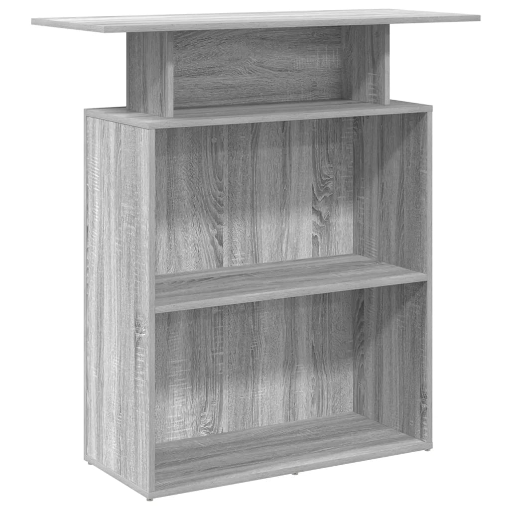 vidaXL Banco Reception Grigio Sonoma 100x40x104 cm Legno Multistrato