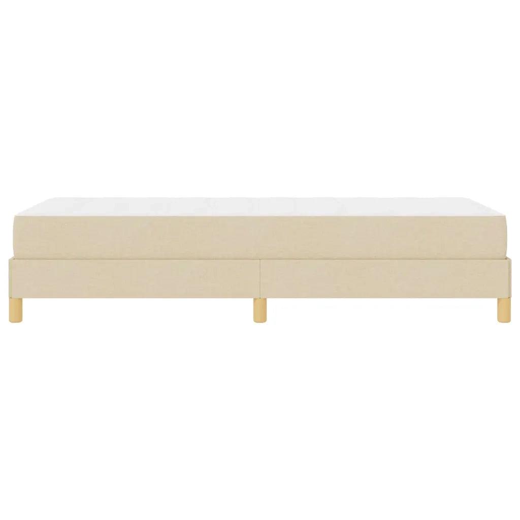 Letto a molle con materasso Crema 90 x 190 cm Tessuto 3398533