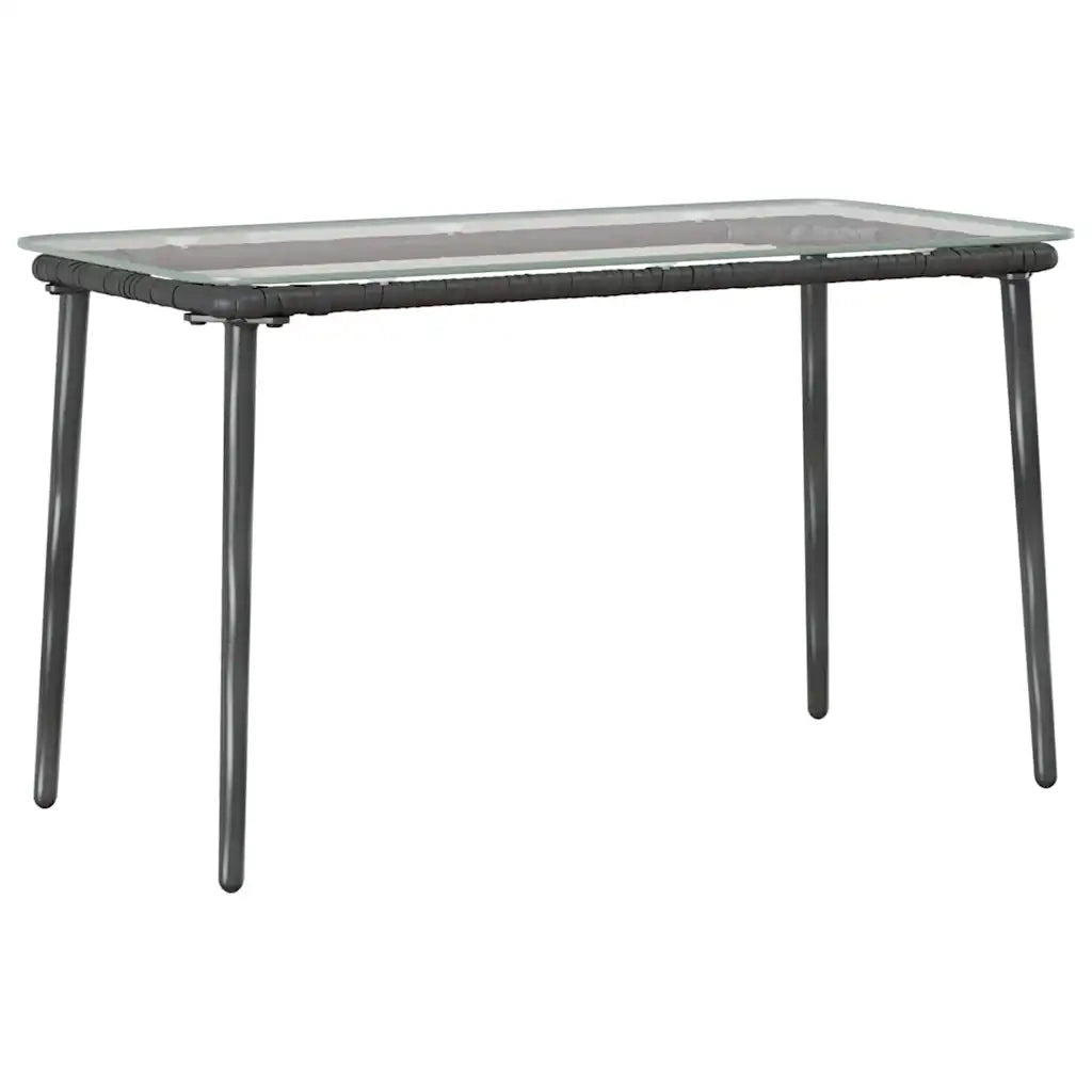 vidaXL Tavolo da Giardino Nero 80 x 40 x 45.5 cm Poly Rattan