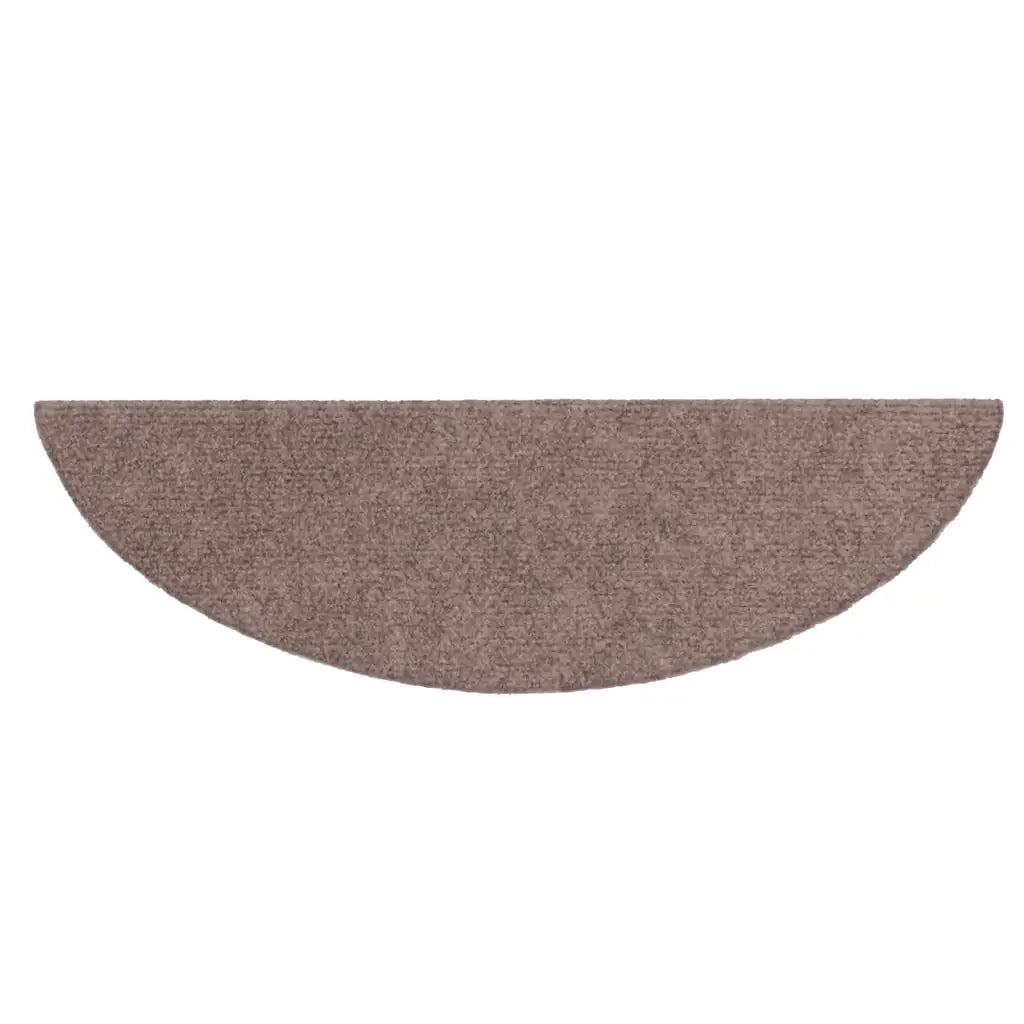 Tappetini per scale autoadesivi 15 pz | Gradini per Scale 56x17x3 cm Marrone Chiaro Semicircolari