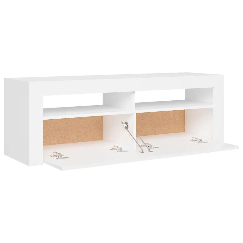 Mobile TV multimediale scaffale TV credenza mobile TV sala da pranzo soggiorno camera da letto con luci LED 120 x 35 x 40 cm bianco 02_0026517
