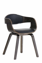 Sedia Kingston in Similpelle nero/grigio