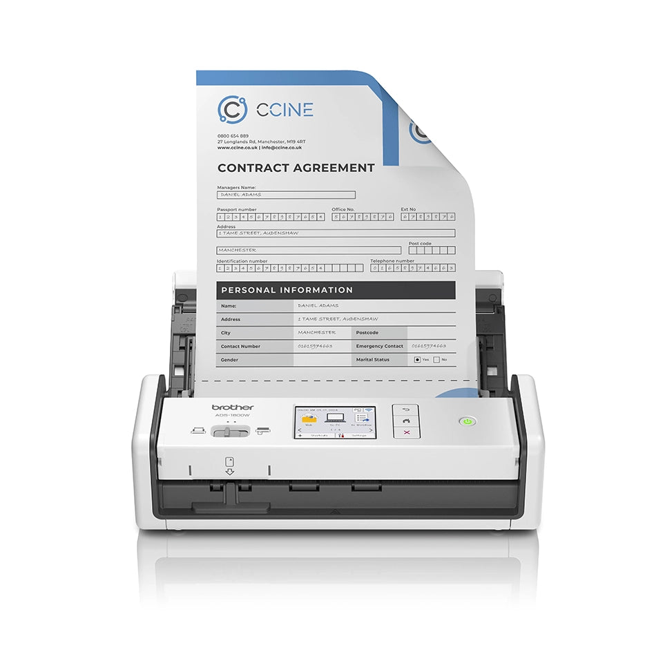 Brother ads-1800w scanner adf 1200 x 1200 dpi a4 bianco - ADS1800WUN1