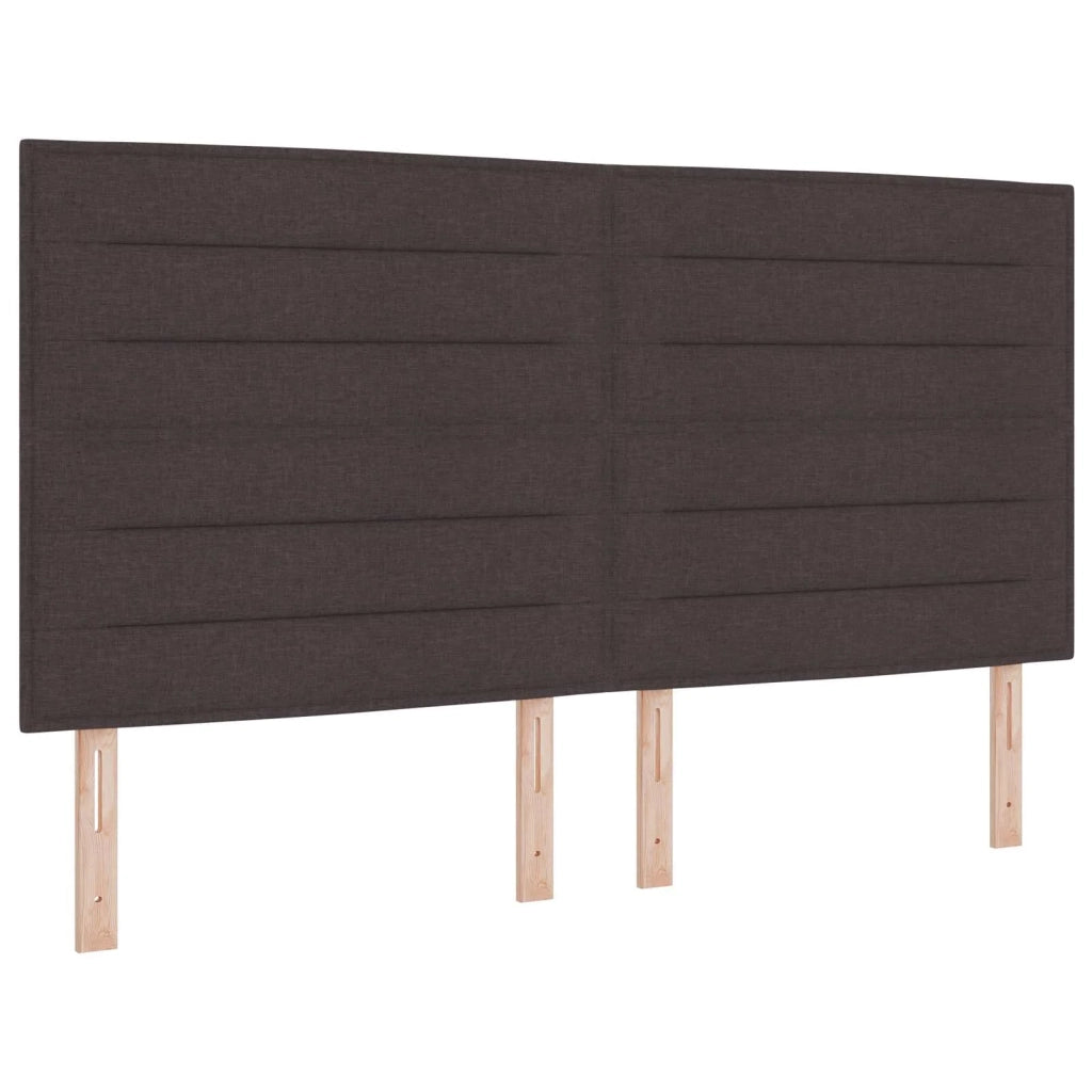 Testiera LED con strisce LED Marrone Scuro 180 cm Tessuto 3338303