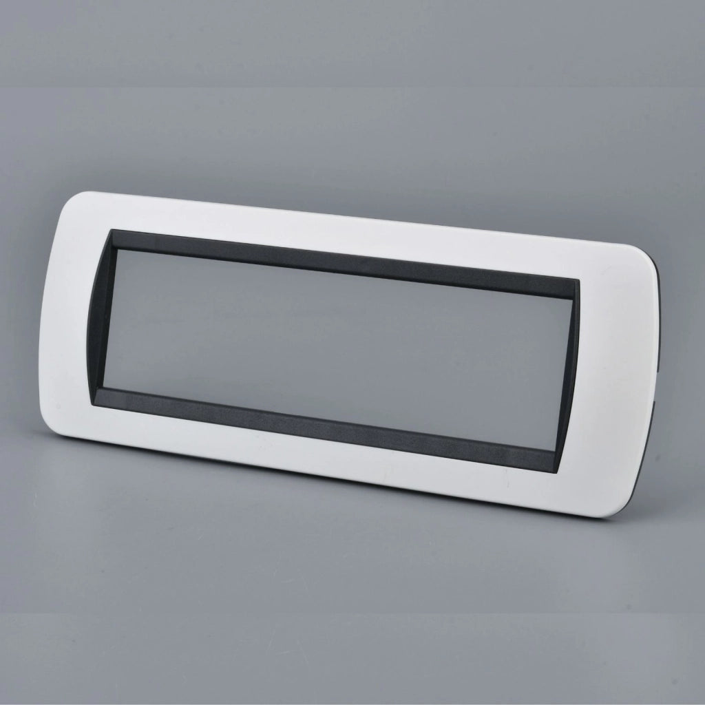 Placca Plastica Ovale MBL 7M Bianco Compatibile Bticino Living BLN88701
