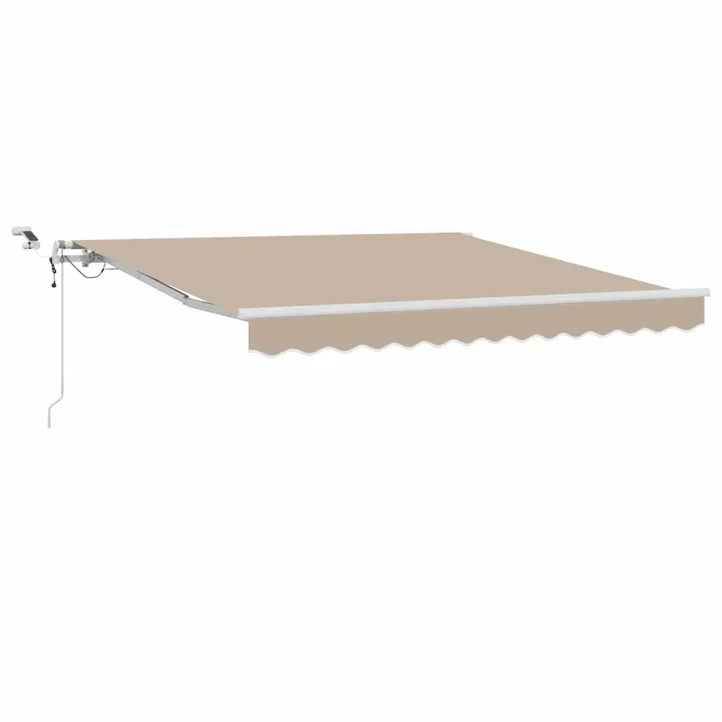 Tenda Retrattile Beige 350 x 250 cm Poliestere e Metallo 3330342