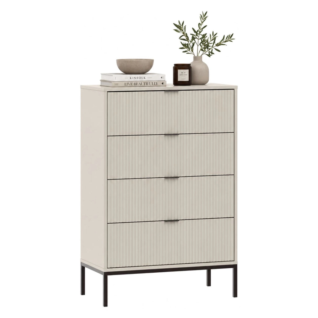Laleriba, Cassettiera 6 Cassetti, 76x40x116h cm Beige Cashmere
