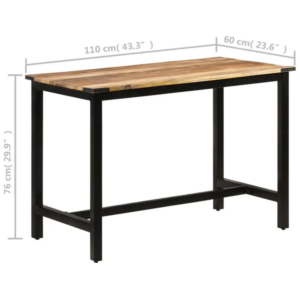 Tavolo da Pranzo 110x60x76 cm in Legno Massello di Mango cod mxl 14189