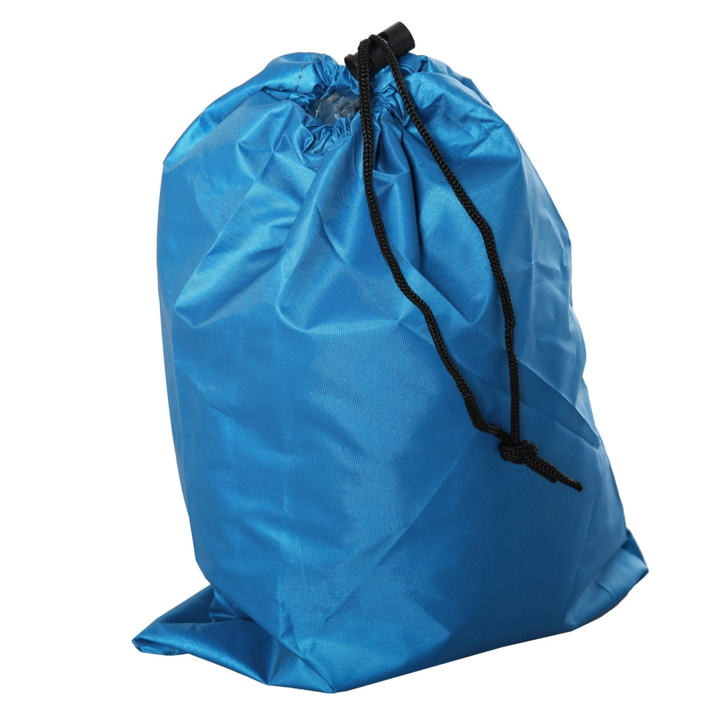 Tenda da Spiaggia Pop Up 220x173x120 cm con Porta a Cerniera in Poliestere e Fibra di Vetro Blu Cielo e Grigio