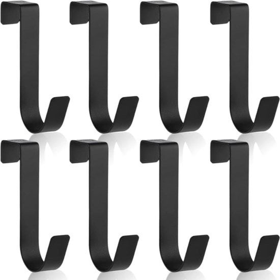 8 pezzi di grilletti in acciaio inossidabile universali - impermeabili - per sopra la doccia - 21 cm - nero opaco - grilletti per la camera da bagno.