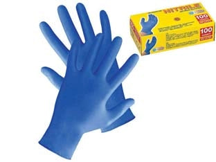 GUANTI IN NITRILE SENZA POLVERE AZZURRI- - tg. XL in confezioni da pz.100 (PG506.22) - 2 pezzi PG