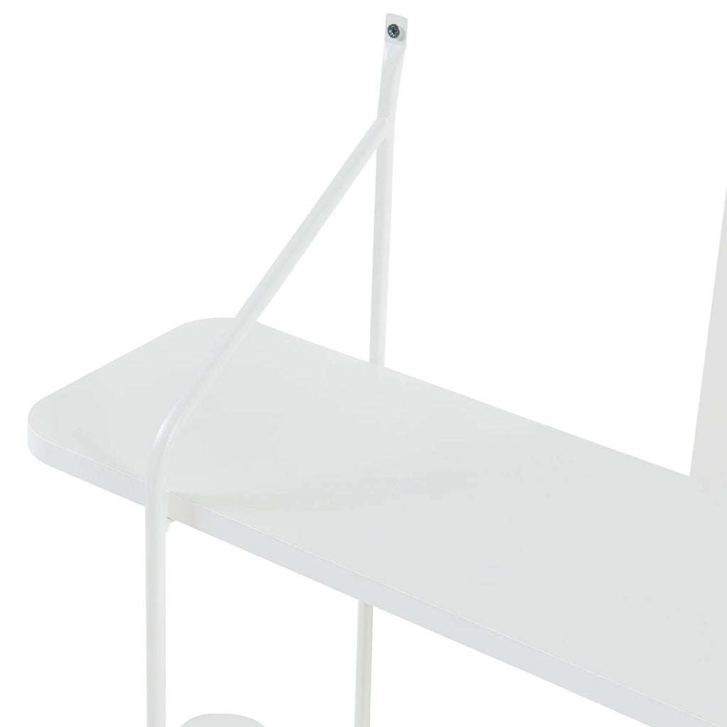 Scaffale dal design senza tempo per soggiorno/camera da letto mobiletto portaoggetti da parete 100 x 80 x 21 cm bianco 03_0011304