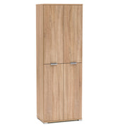 ARMADIO BASIC A 4 ANTE IN LEGNO NATURALE 60 X 38 X H174 CM COLORE MARRONE