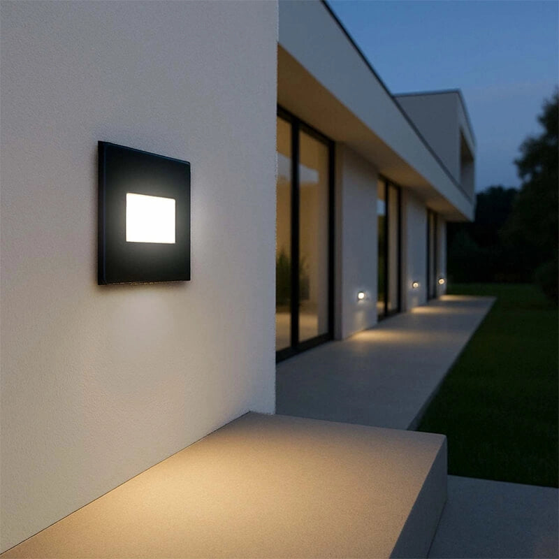 Faretto Segnapasso Led Vetro Nero 4W 150Lm ad Incasso Scatola 503 CCT IP65