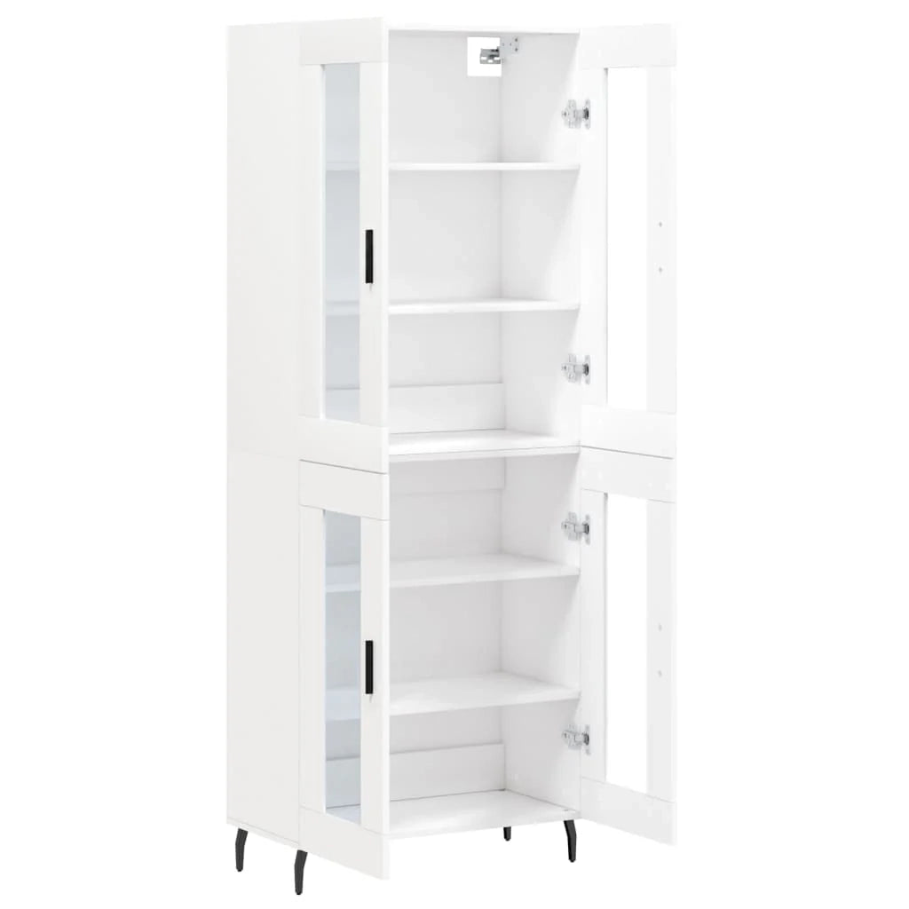 Buffet credenza cassettiera mobiletto mobile contenitore organizer cucina soggiorno salotto alto 69,5 x 34 x 180 cm legno ingegnerizzato bianco 02_0032572
